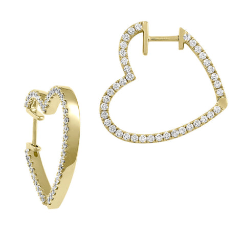 Chatham 14k Yellow Gold Lab Grown Diamond Earrings - Chatham