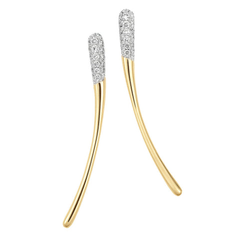 Chatham Two-Tone 14k Gold Lab Grown Diamond Earrings - Chatham
