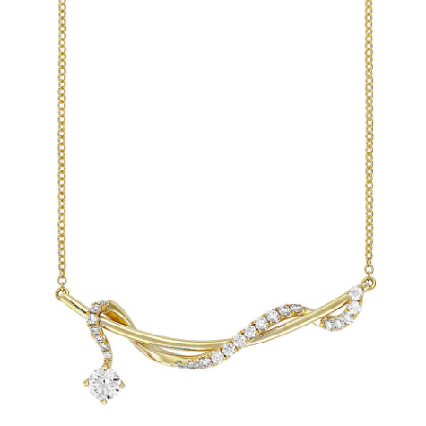 Chatham 14k Yellow Gold Lab Grown Diamond Necklace