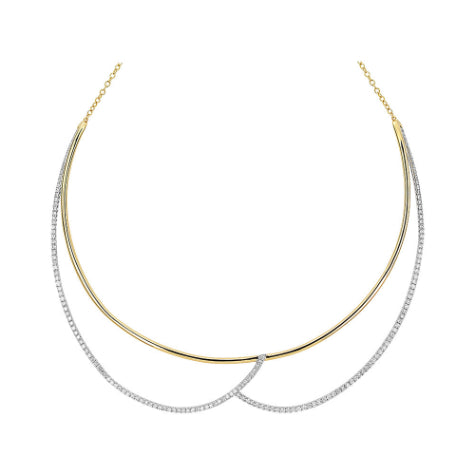 Chatham Two-Tone 14k Gold Lab Grown Diamond Necklace