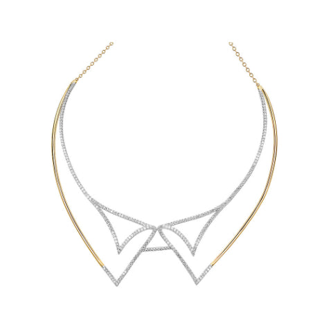 Chatham Two-Tone 14k Gold Lab Grown Diamond Necklace - Chatham