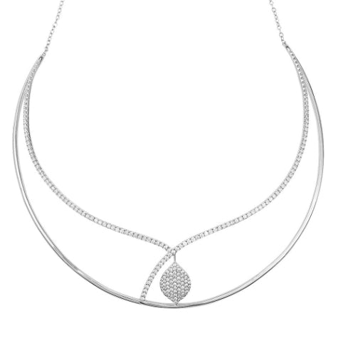 Chatham 14k White Gold Lab Grown Diamond Necklace