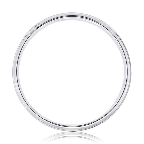 A. Jaffe Platinum Men's Wedding Band with a Polished Finish