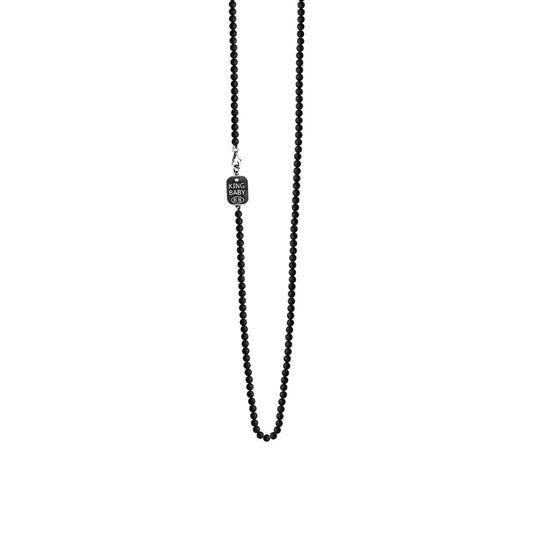 King Baby 3Mm Onyx Bead Necklace 24 - King Baby