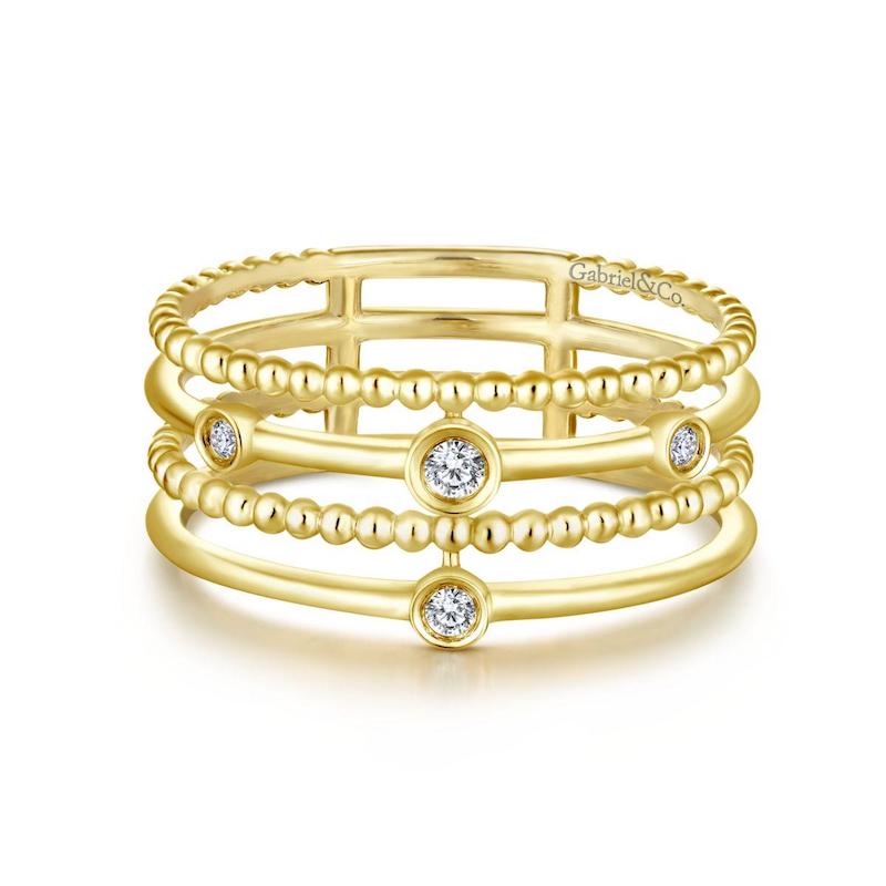 Gabriel & Co. 14k Yellow Gold Constellations Diamond Ring - Gabriel & Co. Fashion