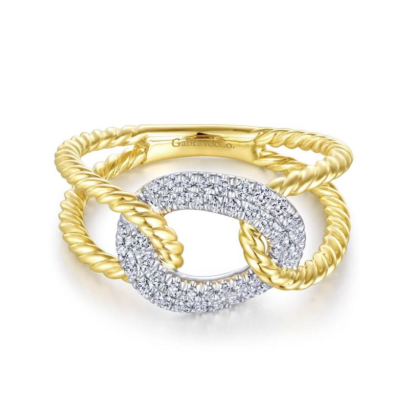 Gabriel & Co. 14k Two Tone Gold Hampton Diamond Ring - Gabriel & Co. Fashion