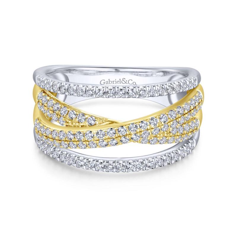 Gabriel & Co. 14k Two Tone Gold Lusso Diamond Ring - Gabriel & Co. Fashion