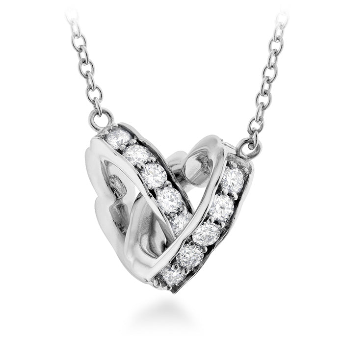 Hearts on Fire Lorelei Interlocking Diamond Heart Necklace - Hearts on Fire