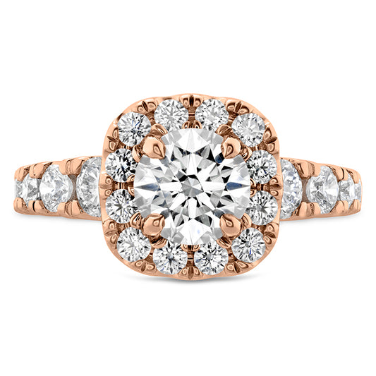 Hearts on Fire Luxe Transcend Premier Custom Halo Diamond Ring
