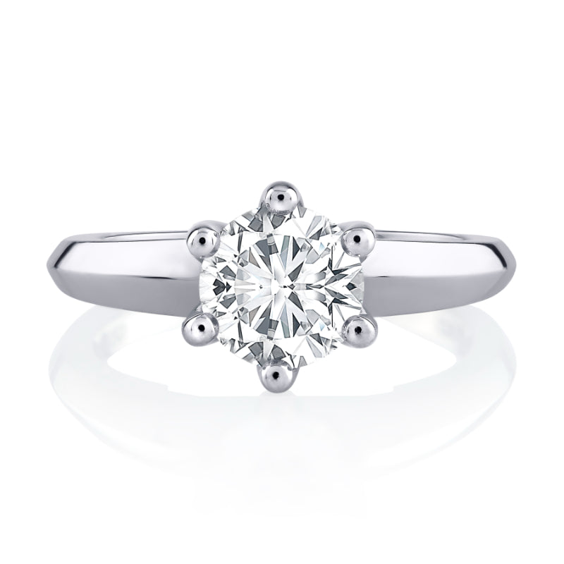 A. Jaffe Classic 6 Prong Solitaire Engagement Ring