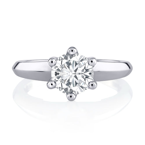 A. Jaffe Classic 6 Prong Solitaire Engagement Ring - A. Jaffe