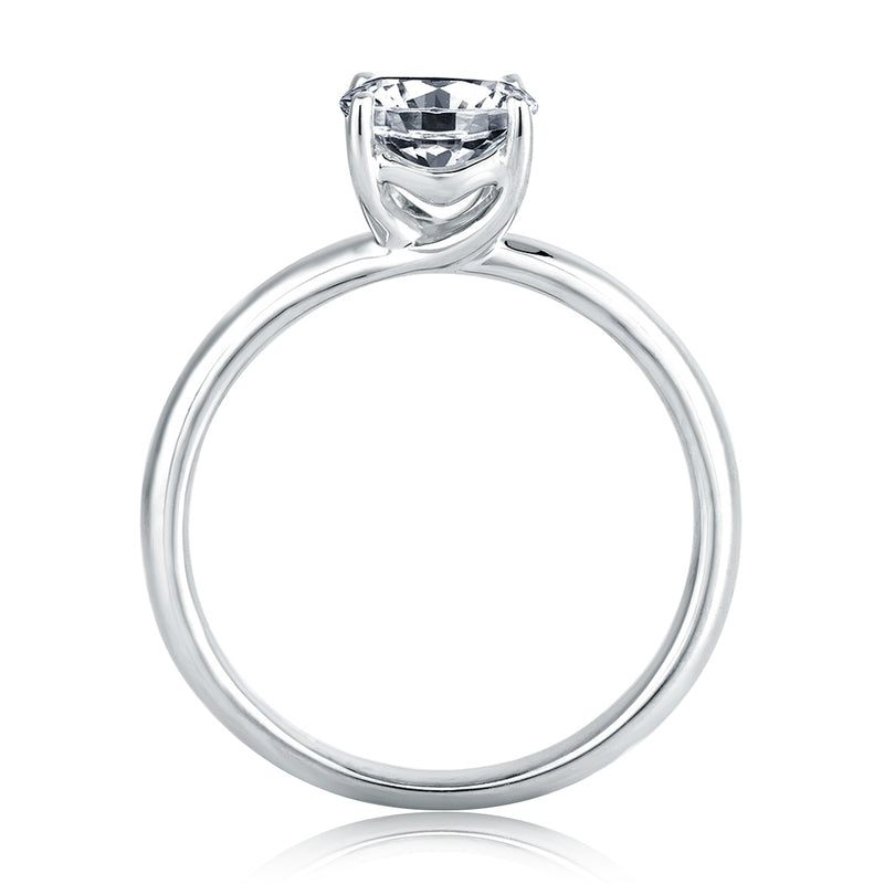 A. Jaffe Cross-Over Four-Prong Solitaire Diamond Engagement Ring - A. Jaffe