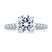 A. Jaffe Quilted French Pave Round Diamond Center Engagement Ring - A. Jaffe