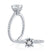 A. Jaffe Four Prong Engagement Ring with Diamond Band - A. Jaffe