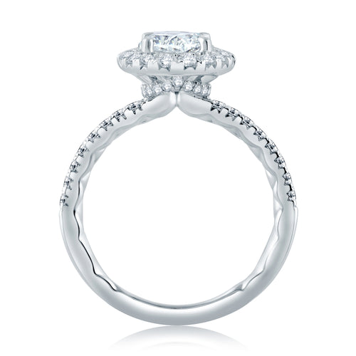 A. Jaffe Timeless Classic Round Cut Diamond Engagement Ring - A. Jaffe