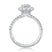 A. Jaffe Oval Halo Engagement Ring with Belted Gallery Detail - A. Jaffe
