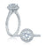 A. Jaffe Round Halo Diamond Engagement Ring - A. Jaffe