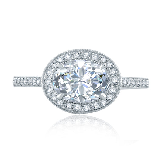 A. Jaffe Modern Oval Diamond Engagement Ring - A. Jaffe