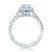 A. Jaffe Oval Halo Engagement Ring with Intricate Gallery Detail and Signature A.JAFFE Quilts Interior - A. Jaffe