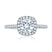 A. Jaffe Intricate Milgrain Accent Gallery Detail Round Center with Cushion Shaped Halo Engagement Ring - A. Jaffe
