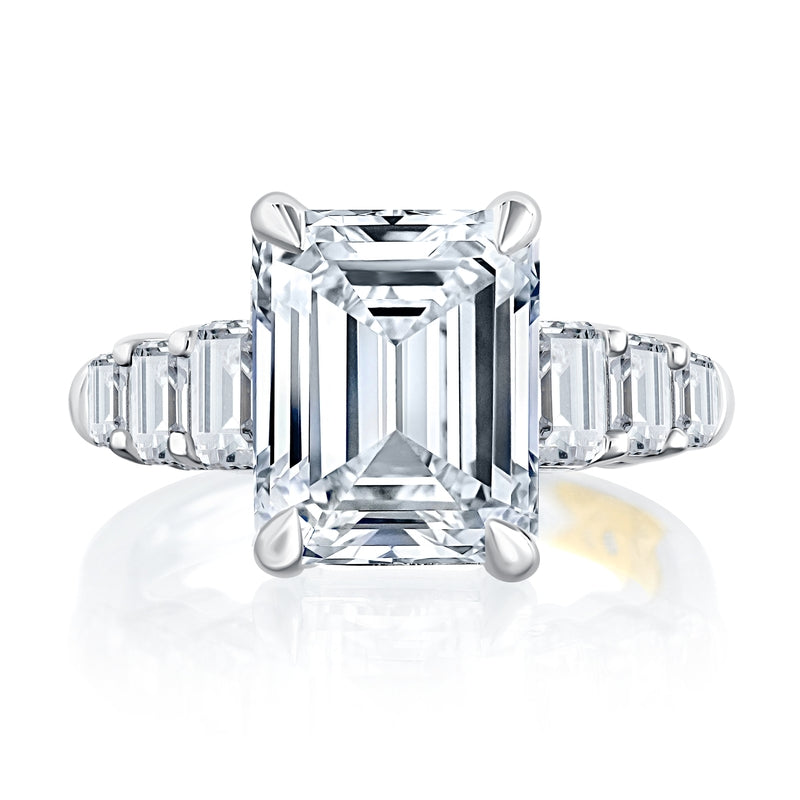 A. Jaffe Brilliant Emerald Diamond Engagement Ring