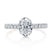 A. Jaffe Oval Cut Shared Prong Diamond Engagement Ring with Hidden Halo - A. Jaffe