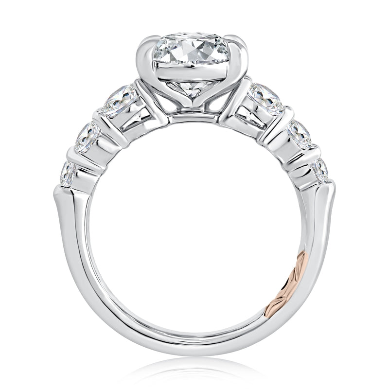 A. Jaffe Four Prong Oval Cut Diamond Engagement Ring - A. Jaffe