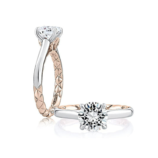 A. Jaffe Baroness Round Solitaire Diamond Engagement Ring - A. Jaffe