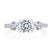 A. Jaffe Three Stone Trelllis Diamond Engagement Ring - A. Jaffe