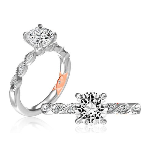 A. Jaffe Round Diamond Engagement Ring