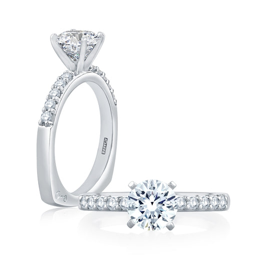 A. Jaffe Timeless Classic Shared Prong Engagement Ring - A. Jaffe