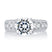 A. Jaffe Modern Three Row Diamond Pave Engagement Ring - A. Jaffe
