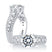 A. Jaffe Modern Three Row Diamond Pave Engagement Ring - A. Jaffe