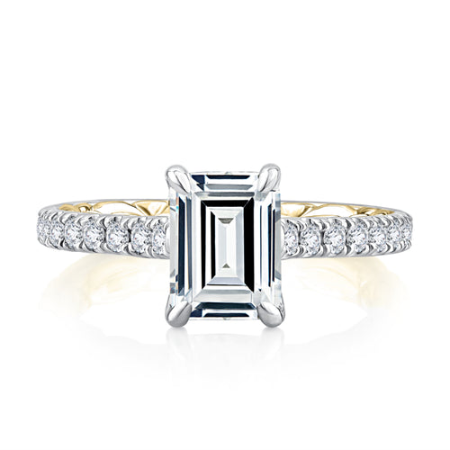 A. Jaffe Empire Emerald Cut Diamond Engagement Ring - A. Jaffe