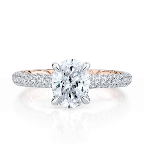 A. Jaffe Opulent Oval Cut Signature Diamond Engagement Ring