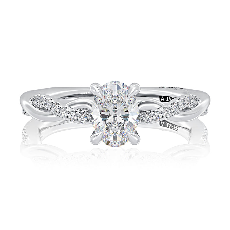 A. Jaffe Four Prong Round Diamond Engagement Ring - A. Jaffe