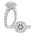 A. Jaffe Diamond Halo Round Cut Engagement Ring with Pave Signature European Shank - A. Jaffe