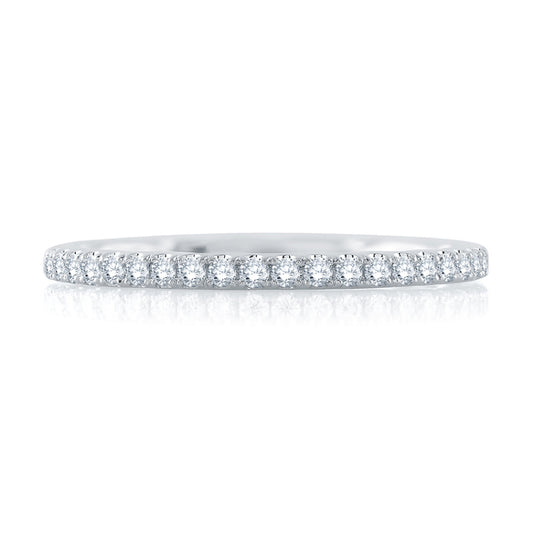 A. Jaffe Pave Diamond Band with Signature A.JAFFE Quilts Interior - A. Jaffe