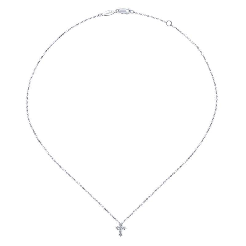 Gabriel & Co. 14k White Gold Faith Diamond Necklace - Gabriel & Co. Fashion