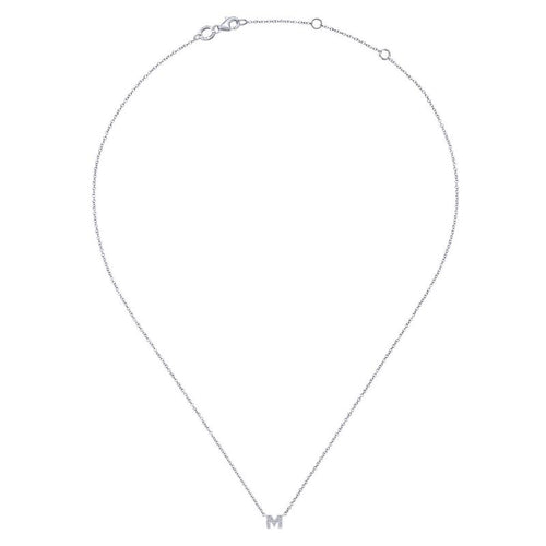 Gabriel & Co. 14k White Gold Lusso Diamond Initial Necklace - Gabriel & Co. Fashion