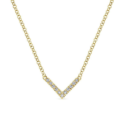 Gabriel & Co. 14k Yellow Gold Lusso Diamond Bar Necklace - Gabriel & Co. Fashion