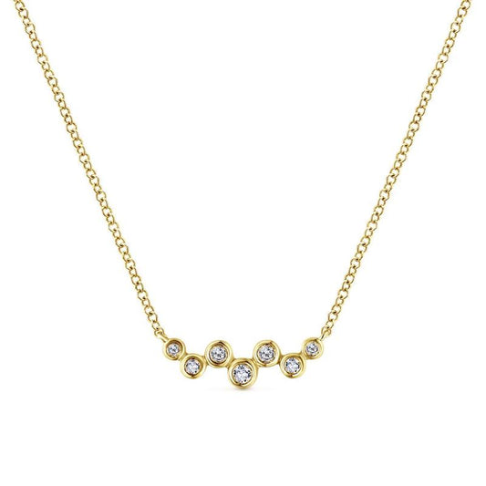 Gabriel & Co. 14k Yellow Gold Lusso Diamond Bar Necklace - Gabriel & Co. Fashion