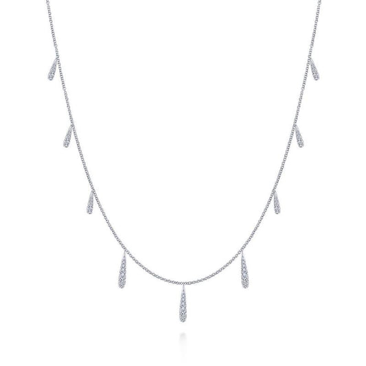 Gabriel & Co. 14k White Gold Lusso Diamond Necklace - Gabriel & Co. Fashion