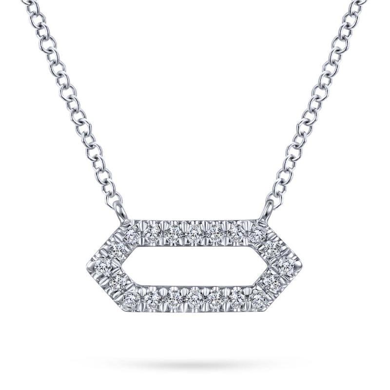 Gabriel & Co. 14k White Gold Lusso Diamond Necklace - Gabriel & Co. Fashion