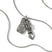 John Hardy Legends Naga Reticulated Silver Pendant on 2.7mm Box Chain Necklace with Blue Sapphire Eyes - John Hardy