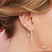 Shy Creation 14k Gold White 0.30Ct Diamond Earring - Shy Creation