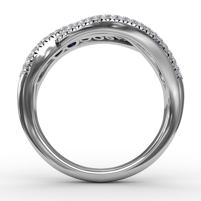 Fana Intertwining Love Sapphire and Diamond Ring - Fana