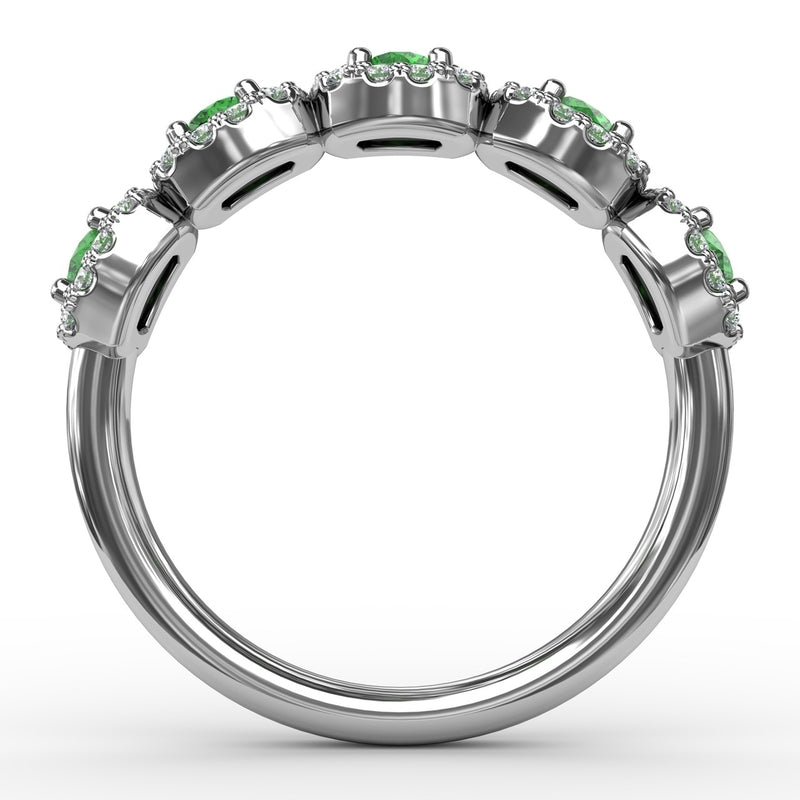Fana Blossoming Love Emerald and Diamond Ring - Fana