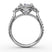 Fana Oval Diamond Halo Engagement Ring With Pear-Shape Diamond Side Stones - Fana