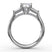 Fana Three-Stone Round Diamond Engagement Ring With Bezel-Set Baguettes - Fana